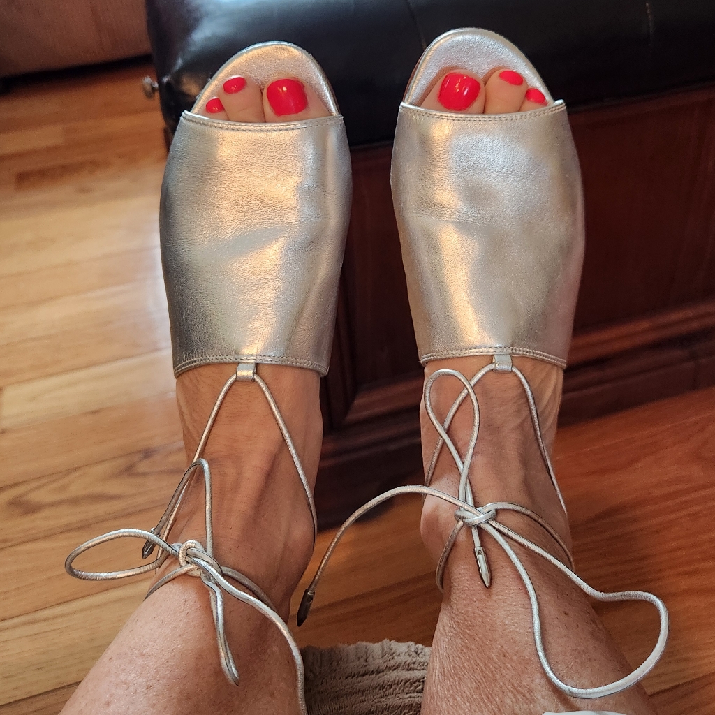 Silver Shoes Euc